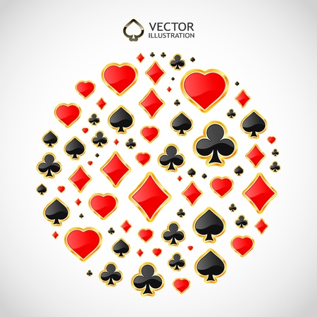 Gambling composition. Abstract illustration.のイラスト素材