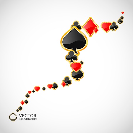 Vector gambling composition. Abstract background.  のイラスト素材