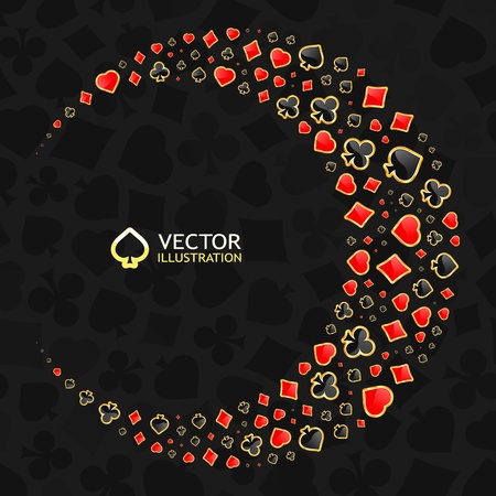 Vector gambling composition. Abstract background.  のイラスト素材