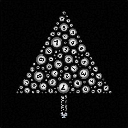 Numbers. Abstract illustration.のイラスト素材