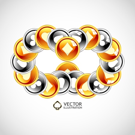 Vector gambling composition. Abstract illustration.のイラスト素材