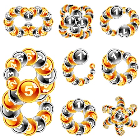 Numbers. Abstract background.  Great collection.のイラスト素材