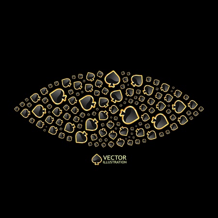 Vector gambling composition. Abstract background.  のイラスト素材