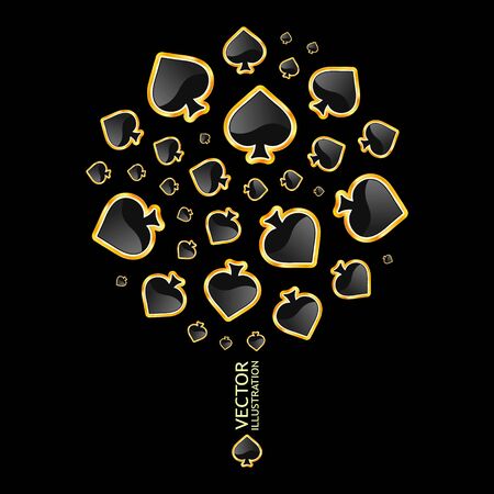 Vector gambling composition. Abstract illustration.のイラスト素材