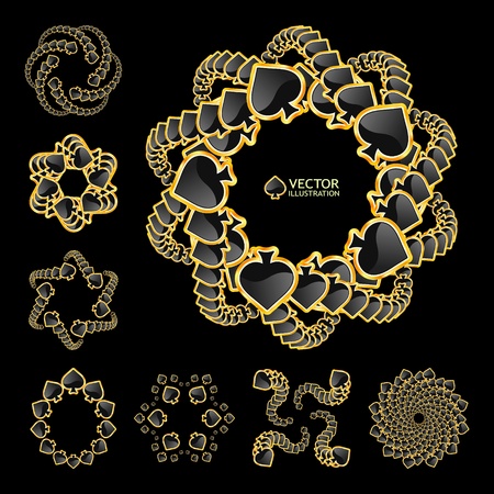 Vector gambling composition. Graet collection.のイラスト素材