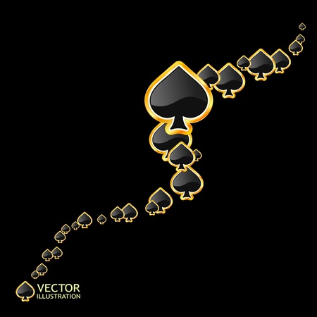 Vector gambling composition. Abstract background.  のイラスト素材