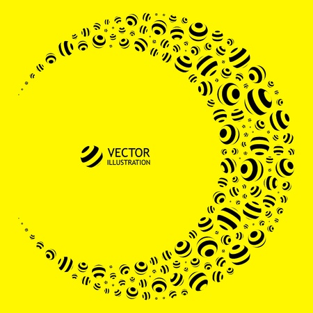 Abstract background with circle elements.  のイラスト素材