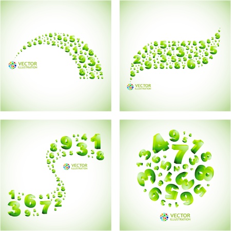 Numbers  Abstract background のイラスト素材