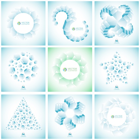 Abstract hexagon background のイラスト素材