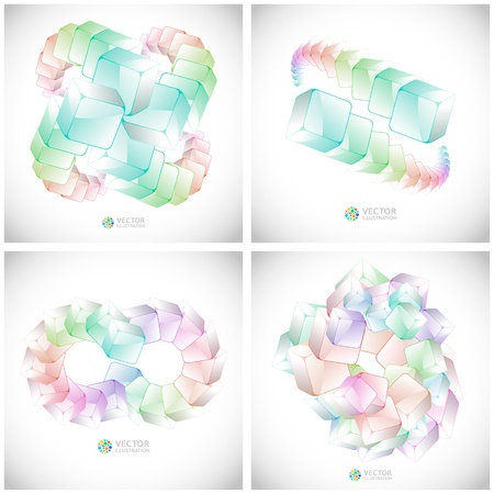 Abstract background with colorful boxes Abstract background with colorful boxes