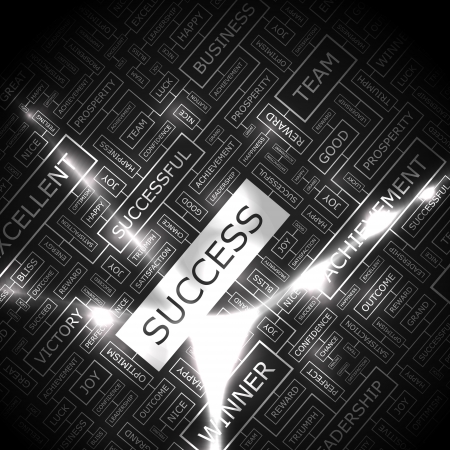 SUCCESS  Word collageのイラスト素材