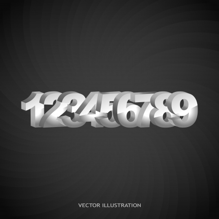 Numbers  3D illustration のイラスト素材