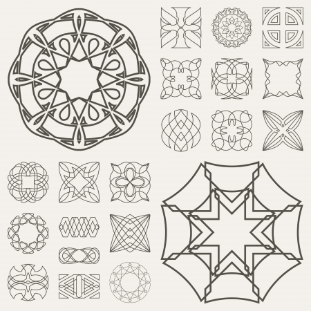 Collection of different graphic elements for design のイラスト素材