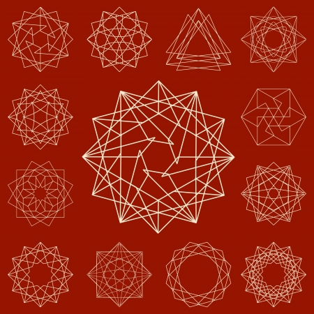 Collection of different graphic elements for design のイラスト素材