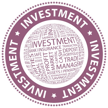 INVESTMENT  Word collageのイラスト素材