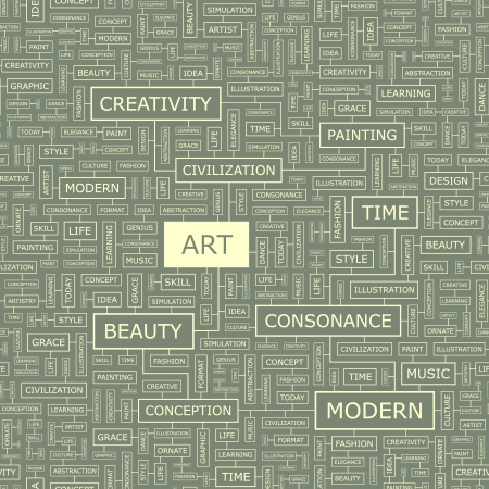 ART  Word collage のイラスト素材