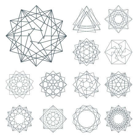 Collection of different graphic elements for design  のイラスト素材