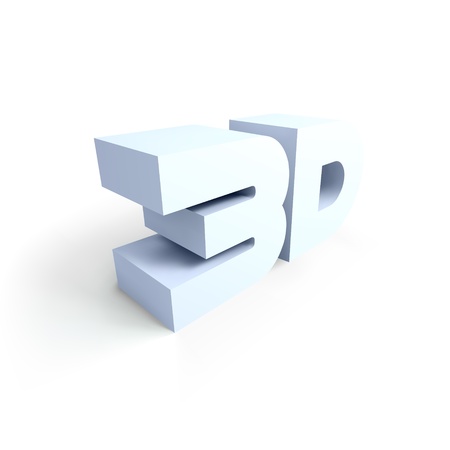 3d word  Vector illustration 