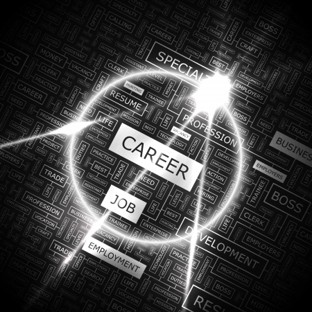 CAREER  Word cloud concept illustration   のイラスト素材