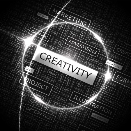 CREATIVITY  Word cloud concept illustration   のイラスト素材