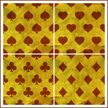 Seamless poker background with card suits  clubs, hearts, diamonds, spades  のイラスト素材