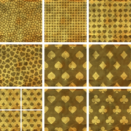 Seamless poker background with card suits  clubs, hearts, diamonds, spades  のイラスト素材