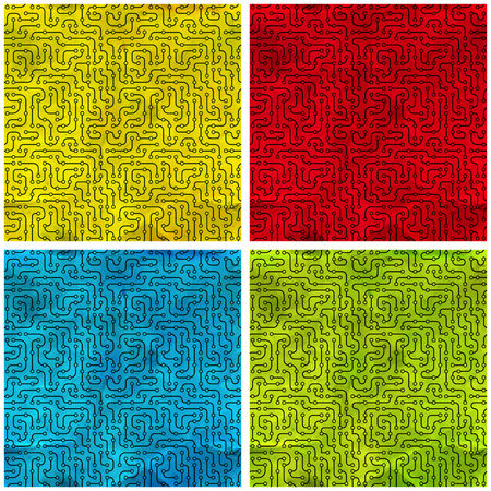 Seamless electronic patternのイラスト素材