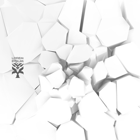 Cracked . Vector illustration.のイラスト素材