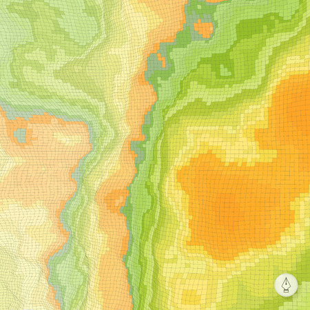 Abstract landscape background. Mosaic. 3d technology vector illustration. Can be used for banner, flyer, book cover, poster, web banners.のイラスト素材