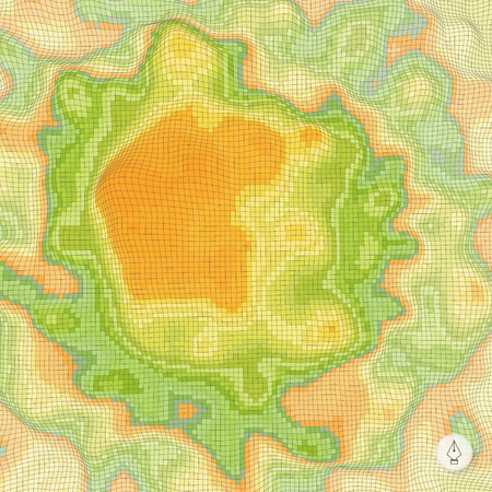 Abstract landscape background. Mosaic. 3d technology vector illustration. Can be used for banner, flyer, book cover, poster, web banners.のイラスト素材