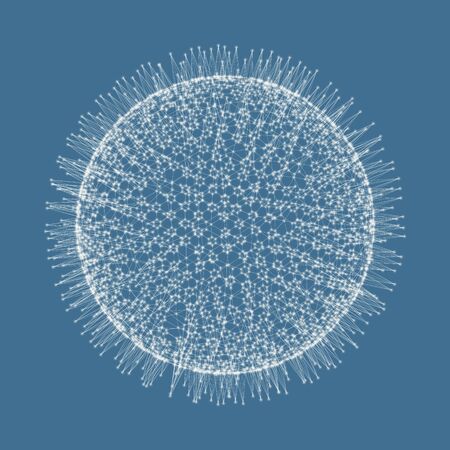 3d sphere. Technology concept. Vector illustration. Can be used for banner, flyer, book cover and poster.のイラスト素材