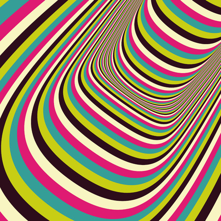 Abstract 3d geometrical background. Pattern with optical illusion. Vector illustration.のイラスト素材