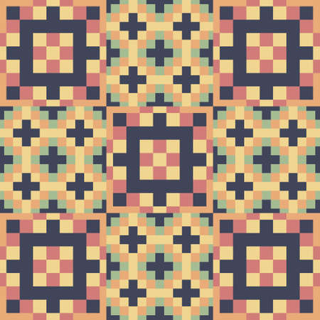 Seamless pattern. Mosaic background. Template for design and decoration backgrounds, package, covers and textile. のイラスト素材
