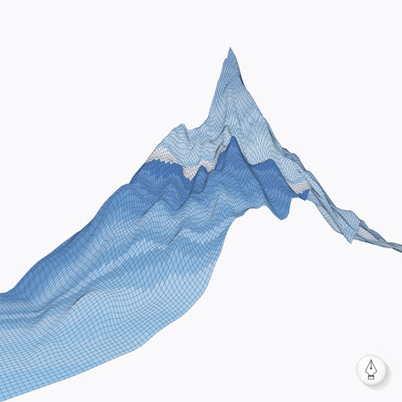 Abstract background with mountain. Mosaic. のイラスト素材