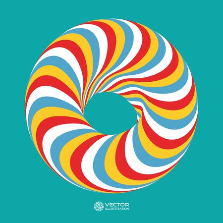 Torus. Vector 3D illustration. Abstract for internet sites, web user interfaces and applications. Infinity sign.のイラスト素材