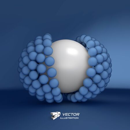 3d vector illustration. Concept for science, technology and network. Can be used for presentations and design.のイラスト素材