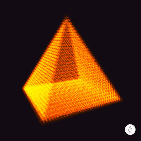 Pyramid. 3d vector illustration. Can be used as design element.のイラスト素材