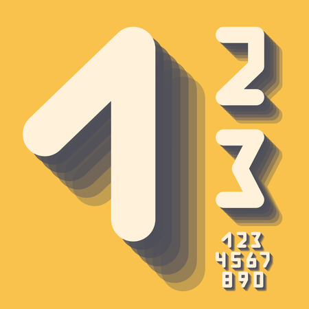 Number icons. Vector set. Can be used for marketing, website, print and presentation.のイラスト素材