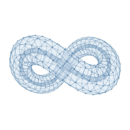 Infinity Symbol. Can Be Used As Design Element, Emblem, Icon. 3d Vector Illustration.のイラスト素材