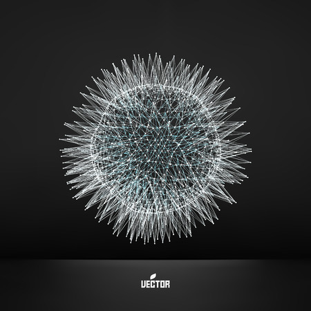 3d sphere. Technology concept. Vector illustration.のイラスト素材