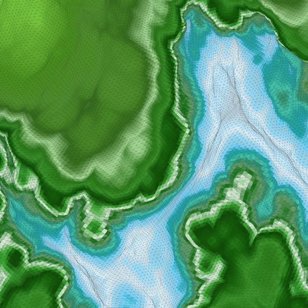 Abstract Landscape Background. Mosaic. 3d Vector Illustration.のイラスト素材