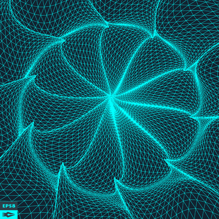 Torsion And Rotation Movement. Vector Art. 3D Abstract Illustration.のイラスト素材