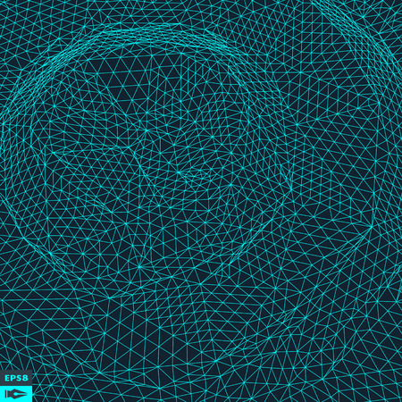 Grid Background. 3d Vector Illustration. Futuristic Technology Style.のイラスト素材
