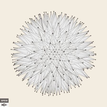 3d Sphere With Prickles. のイラスト素材