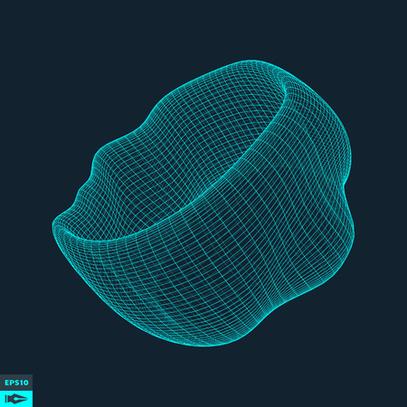 Lattice Geometric Polygonal Element. Connection Structure. Vector Illustration.のイラスト素材