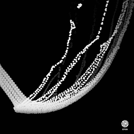 Techno abstract background with dots. Futuristic Design. Vector Illustration.のイラスト素材