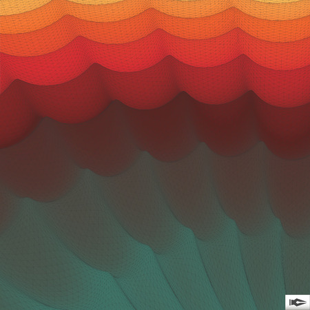 Wavy Grid Background. Mosaic. 3d Abstract Vector Illustration.のイラスト素材