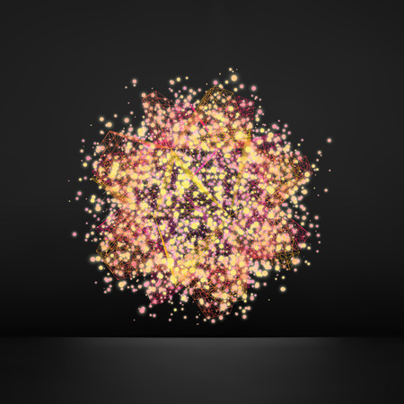 3d Abstract Sphere. Modern Science and Technology Element. Geometric Shape, Line and Dot. Vector Illustration.のイラスト素材