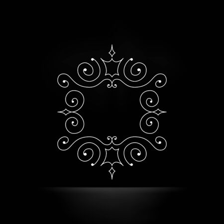 "Flourishes Calligraphic Frame. Retro Design for Invitations, Posters and Badges. Vintage Decoration Element. Vector Illustration Template.
"のイラスト素材