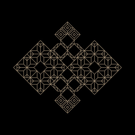 Retro Frame with Place for Text. Vintage Decoration Element. Illustration for Marketing and Business Presentation. Line Art Design for Invitations, Posters and Badges. Vector Linear Frame.のイラスト素材